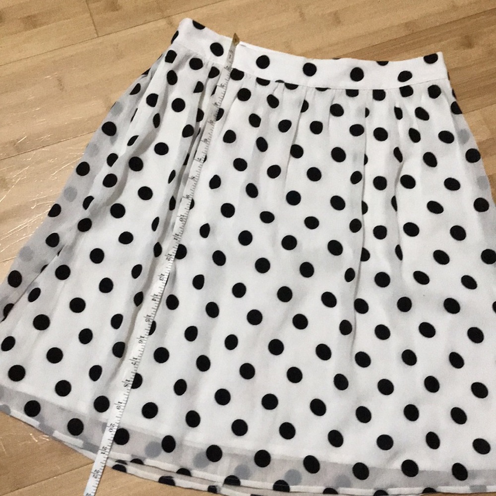 J. Crew Black and White Polka Dot Skirt
